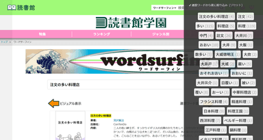 読書館_ワードサーフィン_連想ワード一覧