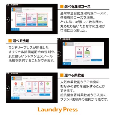 ランドリープレス仕様の機器コース1