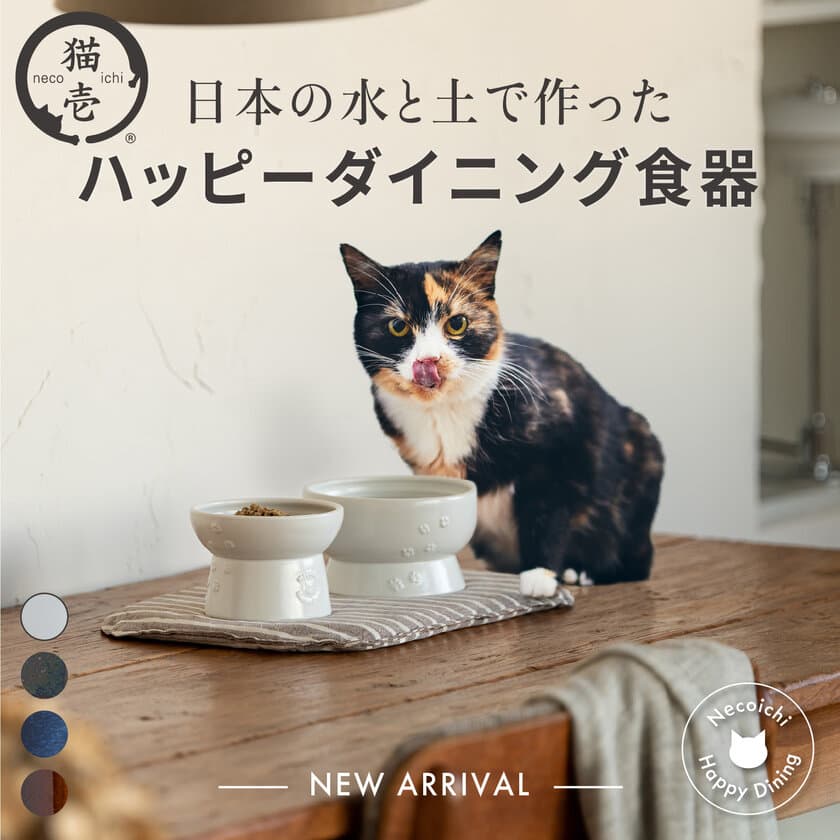 累計260万個突破！猫壱が手がける大人気猫用食器に
ファン待望のMade in Japan商品が新登場！
岐阜県多治見市で100年以上の歴史を持つ製陶所で誕生