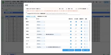 表示／非表示、入力必須、編集権限など細かい画面設計が可能