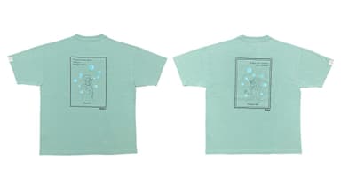 しゃぼん玉刺繍バックプリントTee