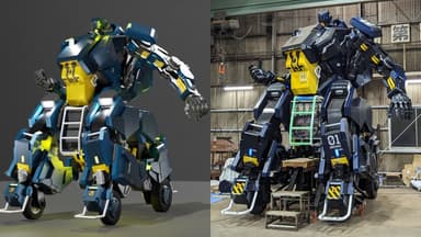 ロボットモードのArchax -アーカックス　CGとの比較