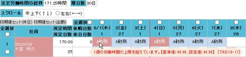 就業システム『ALIVE SOLUTION TA』が
「変形労働時間制」に対応！
複雑な労働時間の計算や法令違反のチェックを標準機能でサポート