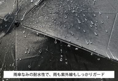 雨傘なみの耐水性