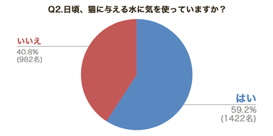 Q2. 日頃、猫に与える水に気を使っていますか？