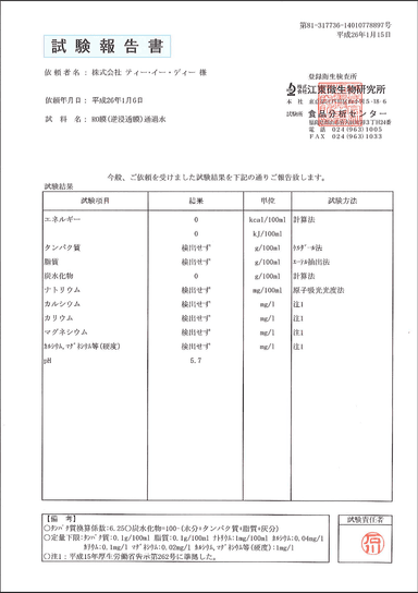 成分表