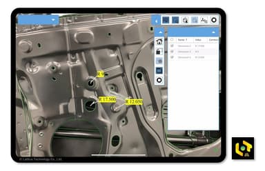 XVL Web3D AR アプリで現物にPMI情報をデジタル表示