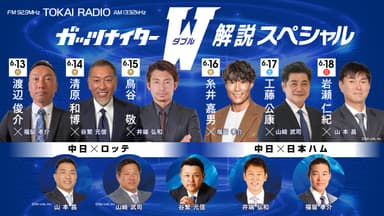 6/13(火)-18(日)ダブル解説スペシャル