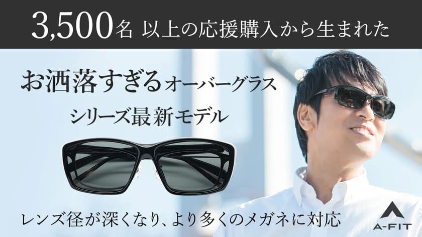 メガネの上からかけられる「お洒落すぎるオーバーサングラス」、
男性用・女性用をMakuakeにて6月24日に先行予約販売開始