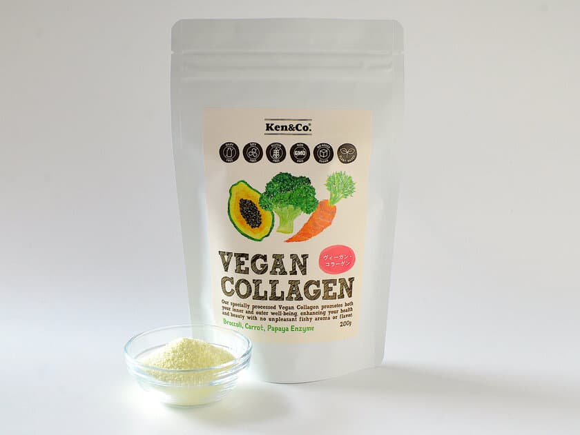 植物性100％の進化系コラーゲンサプリ
「VEGAN COLLAGEN」を7月1日より販売開始 
～自然食品のメガショップ「びんちょうたんコム」・
京都の実店舗で販売～