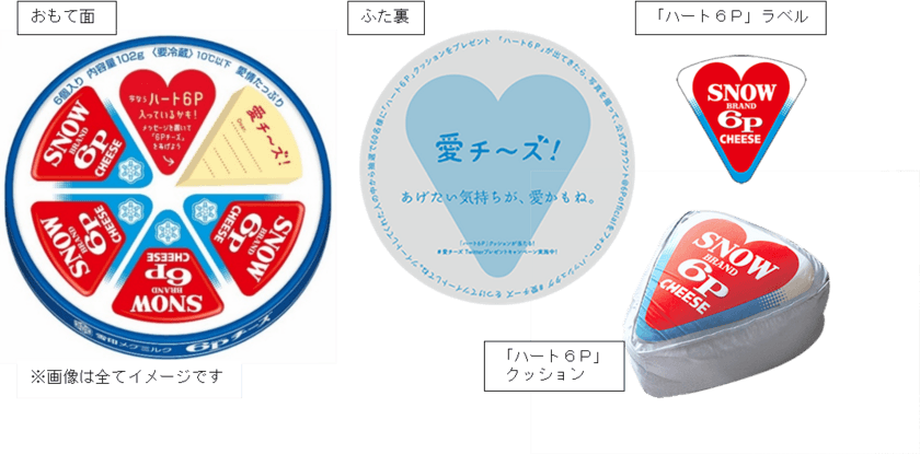 あげたい気持ちが愛かもね。「愛チ～ズ！」
期間限定パッケージの展開
「６Ｐチーズ」Twitterプレゼントキャンペーン