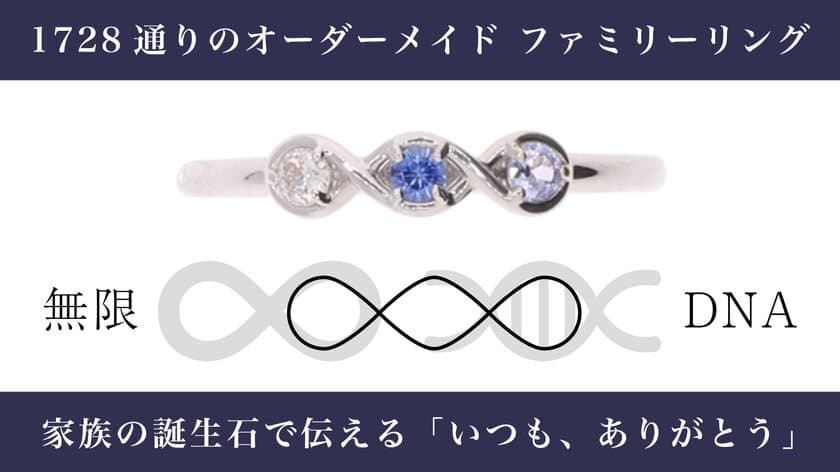 1,728通りのオーダーメイドファミリーリング
「ERILISS 3 JEWEL RING」の先行予約販売を
Makuakeにて7月2日より開始