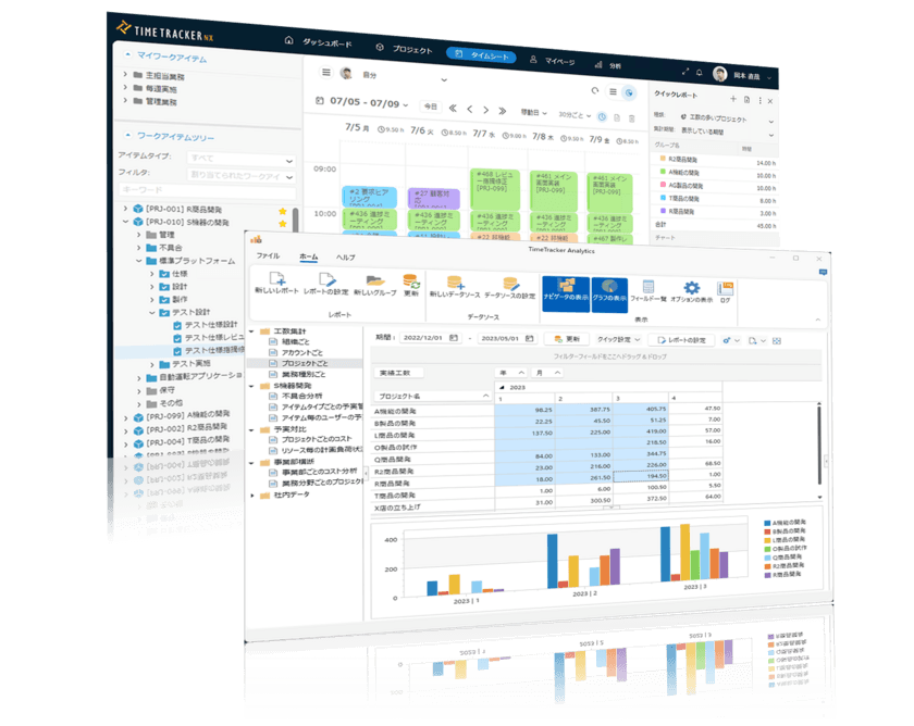 デンソークリエイト、工数・プロジェクト管理ツール
「TimeTracker NX 6.0」をリリース
SSOに対応のうえ、個人レベルから企業レベルまでの
工数・コスト分析も実現