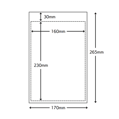 グラスパック 平袋 170mm幅の仕様