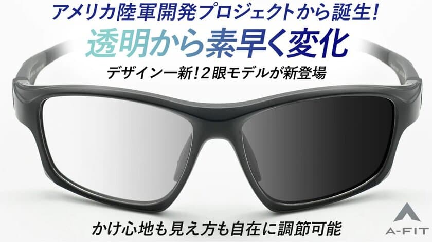 アジャスターアーム搭載！究極のかけ心地と視界を極めた
「NXT調光スポーツサングラス」の最新モデルが登場　
Makuakeにて7月23日(日)先行販売開始