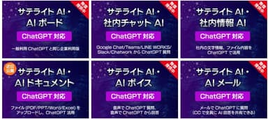 「サテライト.AI」ブランドのChatGPT関連ソリューション