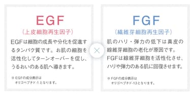 EGFとFGFを配合