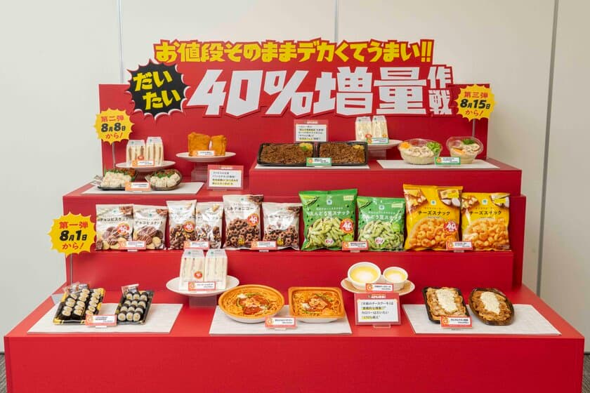 大好評！
「お値段そのままデカくてうまい!!だいたい40％増量作戦」
第2週目はついに、ファミマの看板商品「ファミチキ」登場！