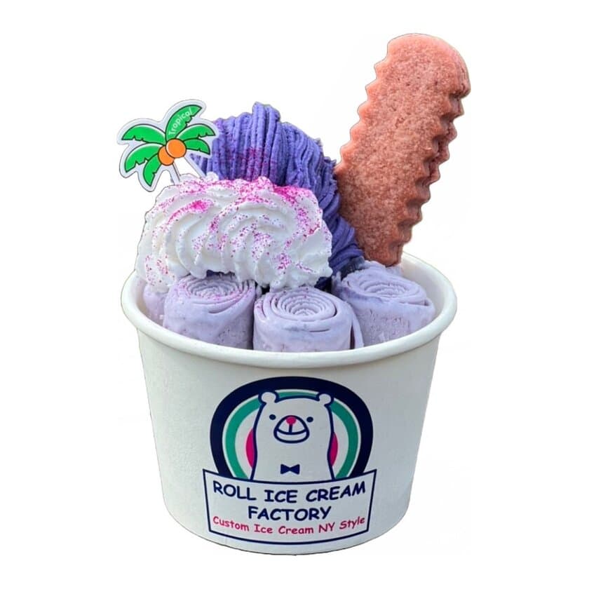 ROLL ICE CREAM FACTORY 石垣島ココナッツテラス店限定で
新メニュー「沖夢紫モンブラン」を8月18日(金)より販売開始