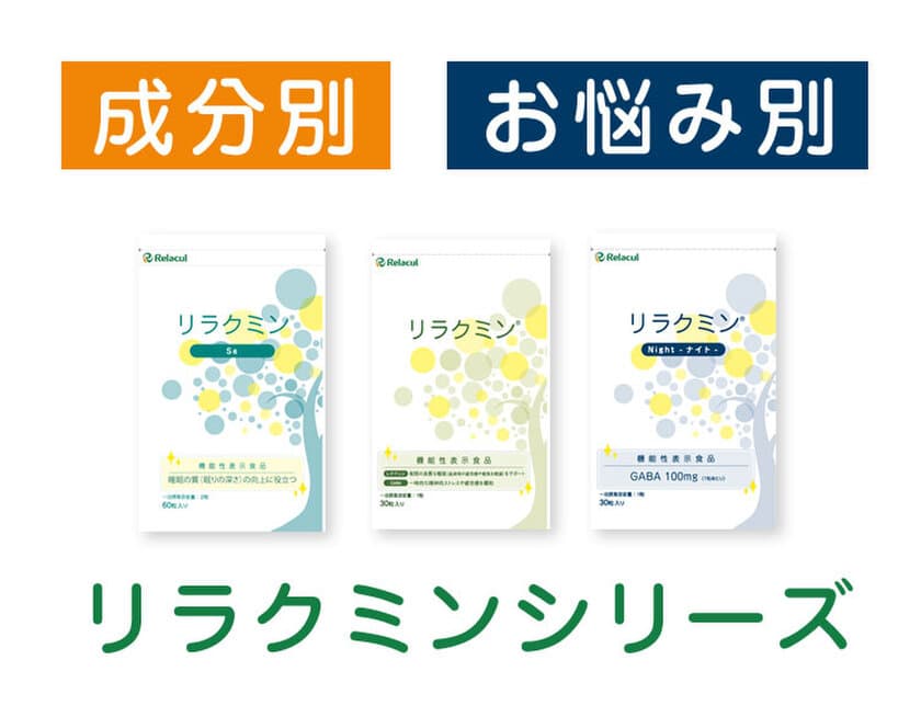 睡眠・ストレス対策に特化したサプリ「リラクミンシリーズ」が
医師監修のもと配合量や価格を見直してリニューアル！