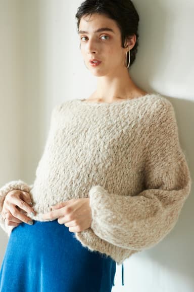 undyed alpaca hand knit pullover