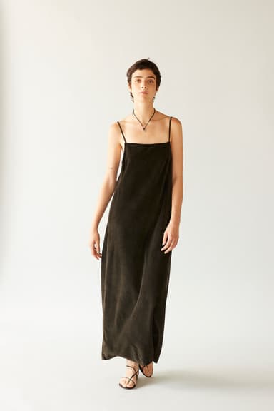 cotton velour camisole dress 18.S.BLACK〈ketapang〉