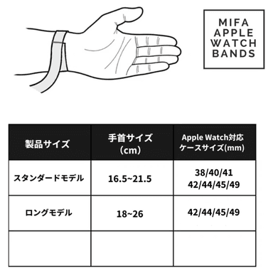 市場では少ない26cmのバンドを用意