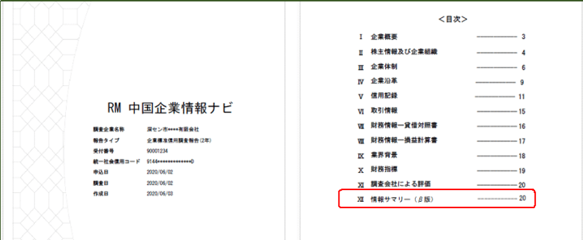 中国企業信用調査レポート「RM中国企業情報ナビ」が充実、
ChatGPTの技術を利用した“情報サマリー”コメントを追加　
～リスモングループだから提供できる高品質なレポート～