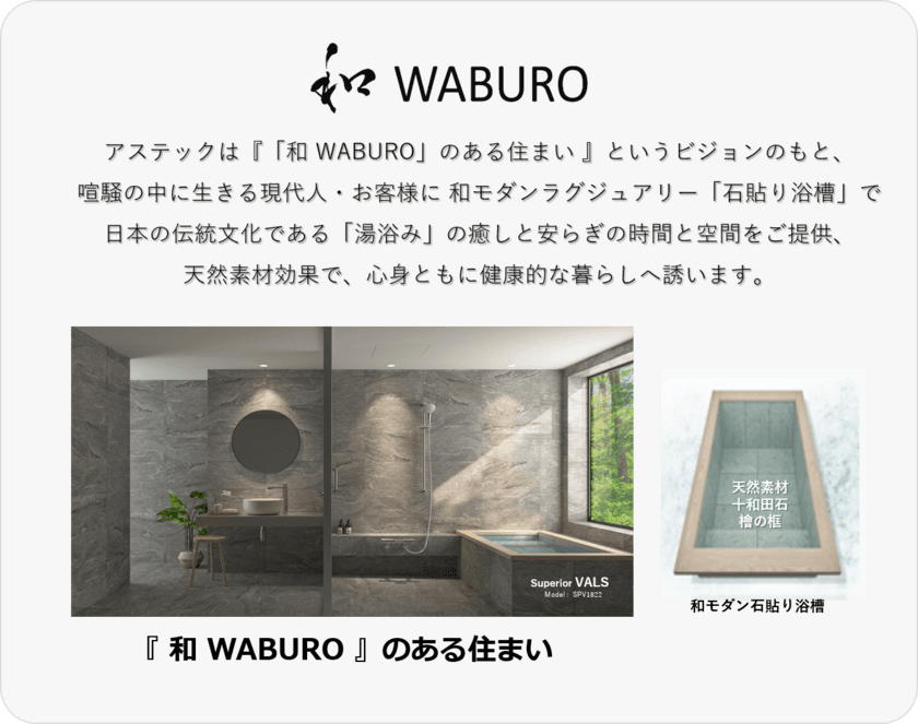 アステック『和 WABURO』の
新ビジョンとブランドプロミスを発表！