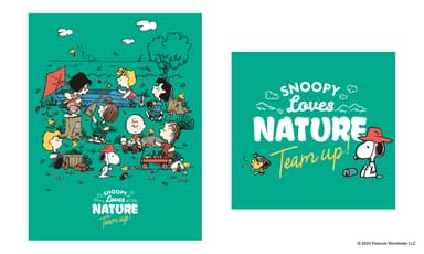 『SNOOPY Loves NATURE “Team up!”』キービジュアル・ロゴ