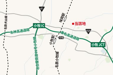 「(仮称) 小牧市文津物流施設計画」周辺地図