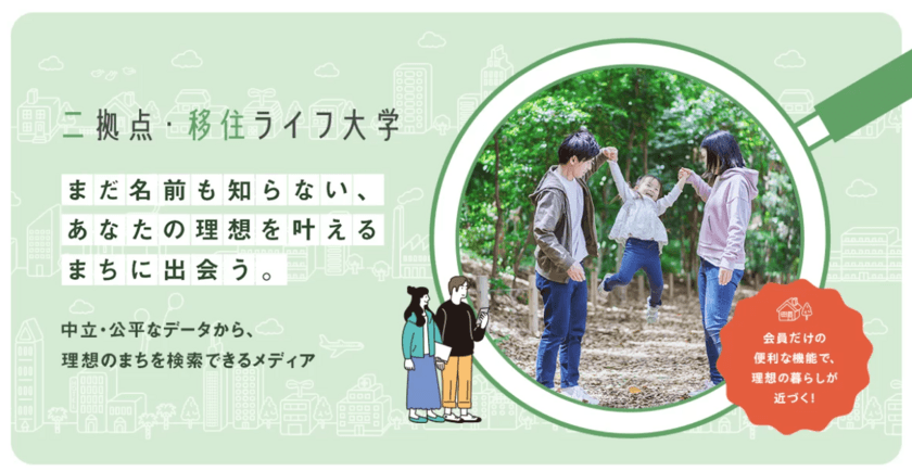 二拠点生活・移住先がみつかるメディア「二拠点・移住ライフ大学」
地域との関わり方が見つけられる検索機能が新たに実装