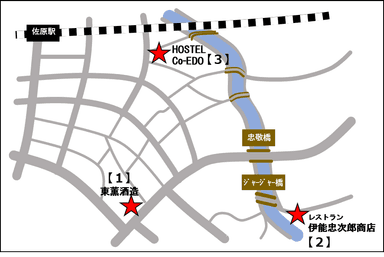 おりづるガチャ設置場所地図