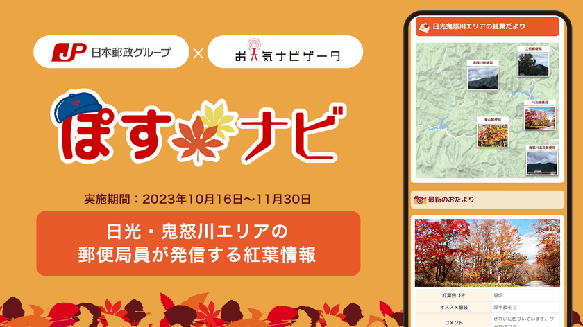 日本気象株式会社、
日本郵政株式会社および日本郵便株式会社による
地域の郵便局員を通じた「季節情報配信」の実証実験の開始