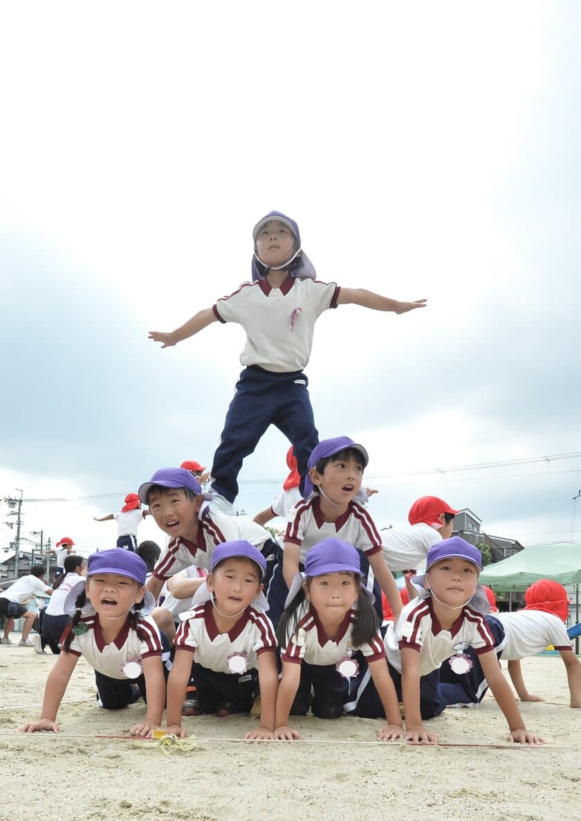 ＜開催報告＞春日東野幼稚園、令和5年度より
体操の時間を大幅に増枠　
組立体操などのプログラムを増やし運動会を開催