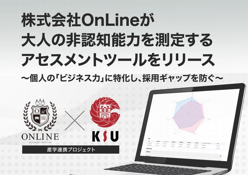 株式会社OnLineが大人の非認知能力を測定する
アセスメントツールをリリース　
～個人の「ビジネス力」に特化し、採用ギャップを防ぐ～