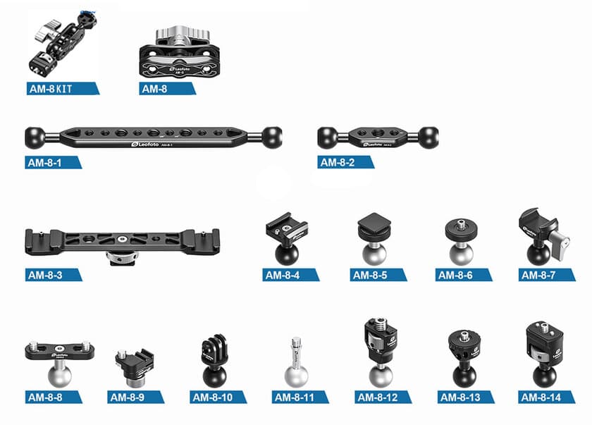 Leofoto(レオフォト)、カメラ周辺機器の自由な設置を実現する
『AM-8 カスタムマジックアームシリーズ』を10月30日に発売