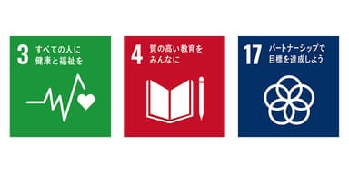 SDGs 3、4、17