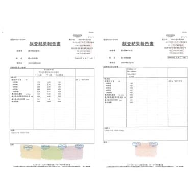 検査結果報告書