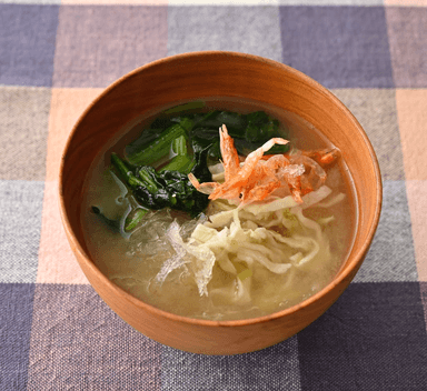 切り干し大根と糸寒天の具だくさんみそ汁