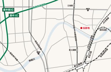 「MCUD南吹田」周辺地図