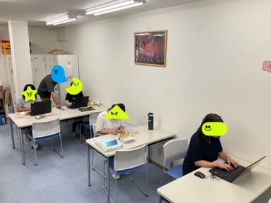 施設での作業写真