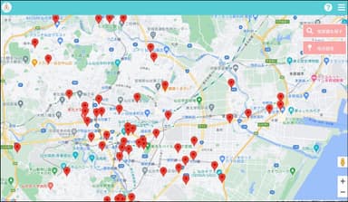 地図上の保育園表示