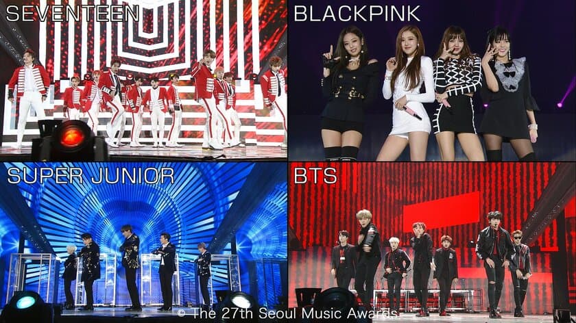 【MUSIC ON! TV（エムオン!）】
BTS、SEVENTEEN、BLACKPINKら
豪華アーティスト多数出演！
韓国の音楽授賞式「ソウル歌謡大賞」
2017～2023年開催の7年分を
エムオン!で日本語字幕入り 一挙放送！