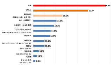 図9：冬旅で体験したいこと