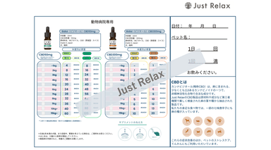 犬猫用体重別必要量(動物病院専用Bidiol）