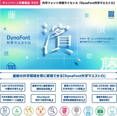 対象製品「DynaFont外字マエストロ」