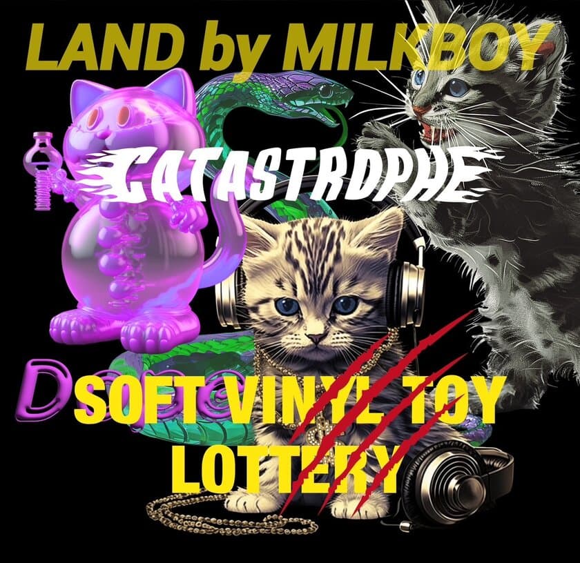 LAND by MILKBOYがねこ企画を開催　
ラフォーレ原宿店にてねこモチーフのソフビトイをリリース！