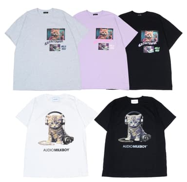 『CAT ASTROPHE TEE』8&#44;800円(税込) ＆『AUDIO CAT TEE』 8&#44;580円(税込)