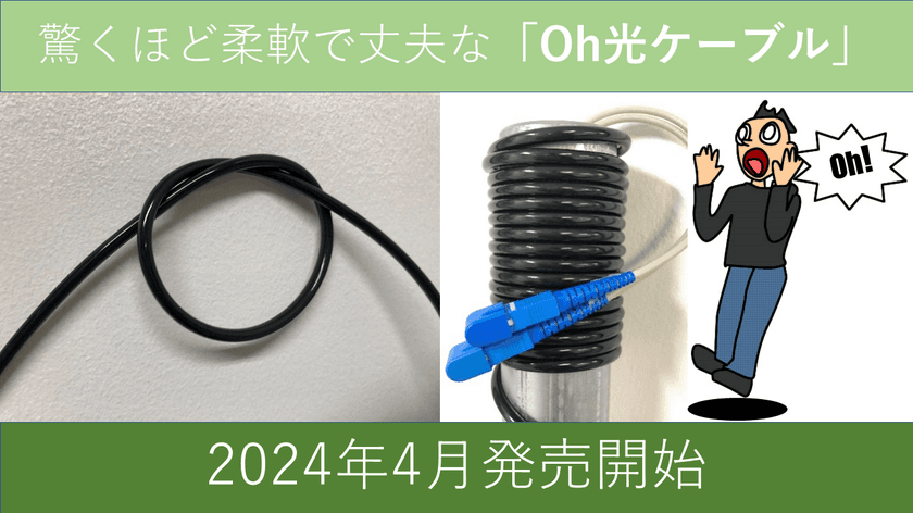 小峰無線電機から驚くほど柔軟性に富んだ
「Oh光ケーブル」2024年4月発売開始！